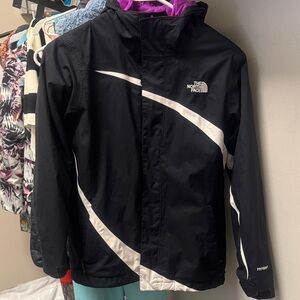 The North Face Black and White HyVent Jacket
